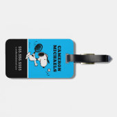 pinda's | Snoopy speelt tennis Bagagelabel (Achterkant horizontaal)