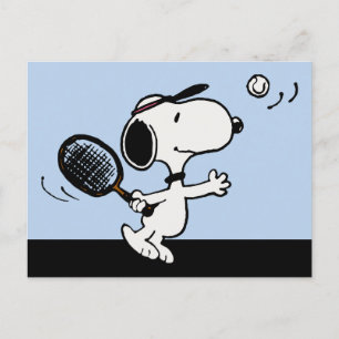 pinda's   Snoopy speelt tennis Briefkaart