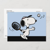 pinda's | Snoopy speelt tennis Briefkaart (Voorkant / Achterkant)
