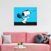pinda's | Snoopy speelt tennis Canvas Afdruk (Insitu (Woonkamer))