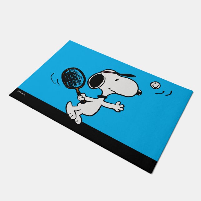 pinda's | Snoopy speelt tennis Deurmat (Schuin)