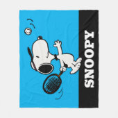 pinda's | Snoopy speelt tennis Fleece Deken (Voorkant)