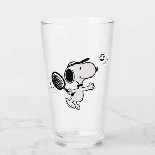 pinda's Snoopy speelt tennis Glas