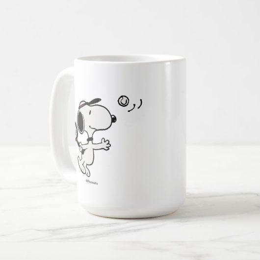 pinda's | Snoopy speelt tennis Koffiemok (Voorkant links)