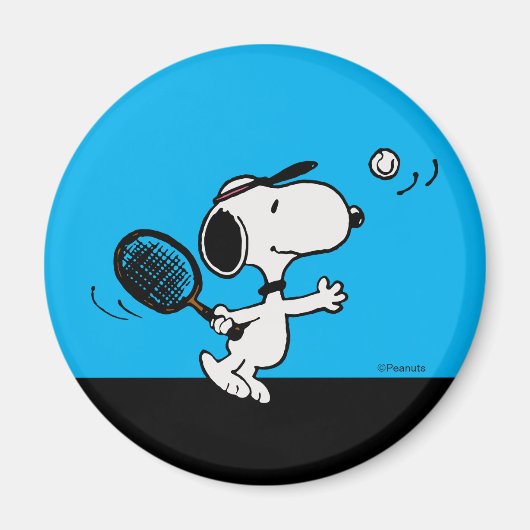 pinda's | Snoopy speelt tennis Magneet (Voorkant)