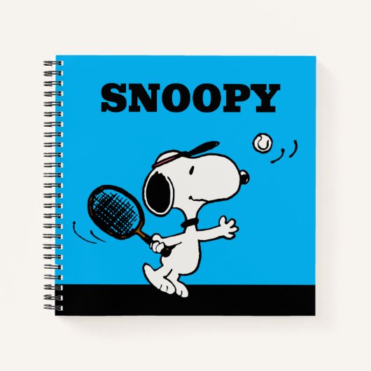 pinda's | Snoopy speelt tennis Notitieboek (Voorkant)