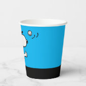 pinda's | Snoopy speelt tennis Papieren Bekers (Achterkant)