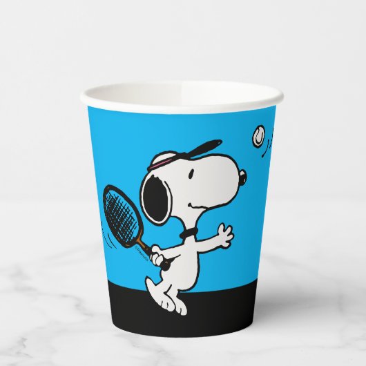 pinda's | Snoopy speelt tennis Papieren Bekers (Links)