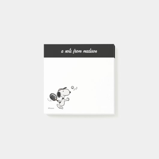 pinda's | Snoopy speelt tennis Post-it® Notes (Voorkant)