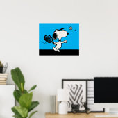 pinda's | Snoopy speelt tennis Poster (Thuiskantoor)