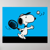pinda's | Snoopy speelt tennis Poster (Voorkant)