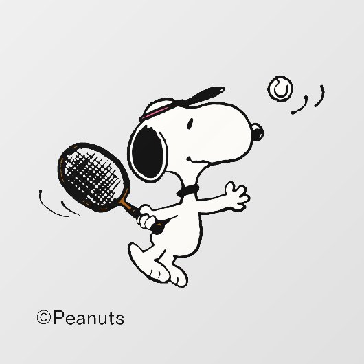 pinda's | Snoopy speelt tennis Raamsticker (Vel)