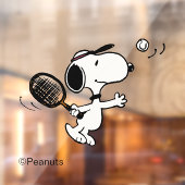 pinda's | Snoopy speelt tennis Raamsticker (Vel 2)