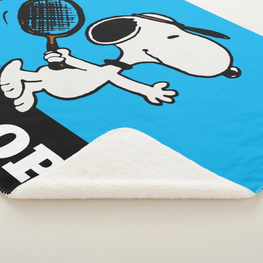 pinda's | Snoopy speelt tennis Sherpa Deken (3/4)