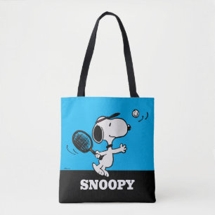 pinda's Snoopy speelt tennis Tote Bag