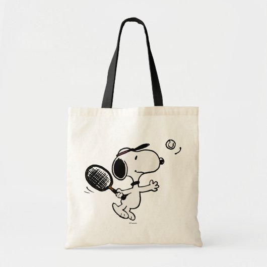 pinda's | Snoopy speelt tennis Tote Bag (Voorkant)