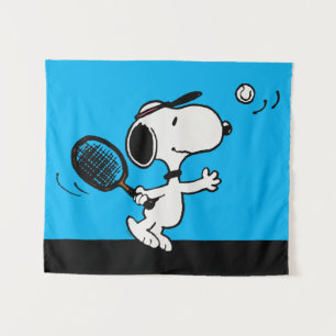 pinda's Snoopy speelt tennis Wandkleed