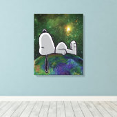 pinda's | Snoopy spp. Canvas Afdruk (Insitu (Houten vloer))