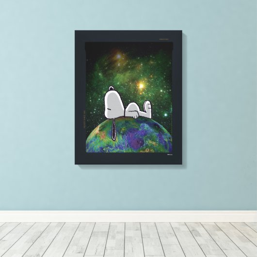 pinda's | Snoopy spp. Canvas Afdruk (Insitu (Houten vloer))