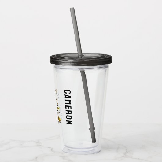 pinda's | Snoopy stapel bladeren Acryl Drinkbeker (Links)