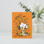 pinda's | Snoopy stapel bladeren Briefkaart (Staand voorkant)