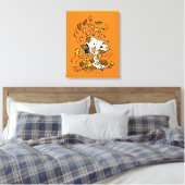 pinda's | Snoopy stapel bladeren Canvas Afdruk (Insitu (Slaapkamer))