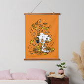 pinda's | Snoopy stapel bladeren Hangend Wandkleed (Slaapkamer)