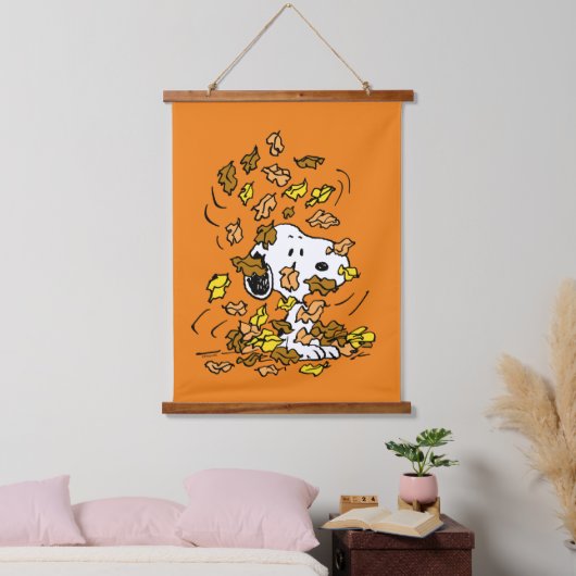 pinda's | Snoopy stapel bladeren Hangend Wandkleed (Slaapkamer)