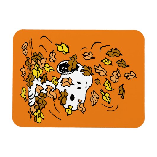 pinda's | Snoopy stapel bladeren Magneet (Horizontaal)