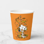 pinda's | Snoopy stapel bladeren Papieren Bekers (Voorkant)