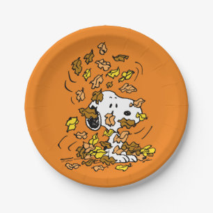 pinda's Snoopy stapel bladeren Papieren Bordje