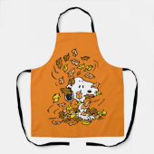 pinda's | Snoopy stapel bladeren Schort (Voorkant)