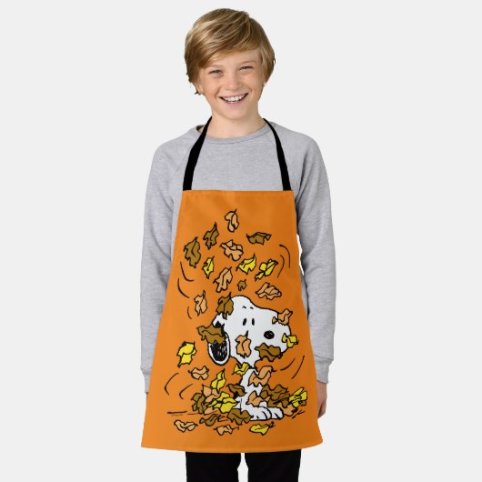 pinda's | Snoopy stapel bladeren Schort (Gedragen)