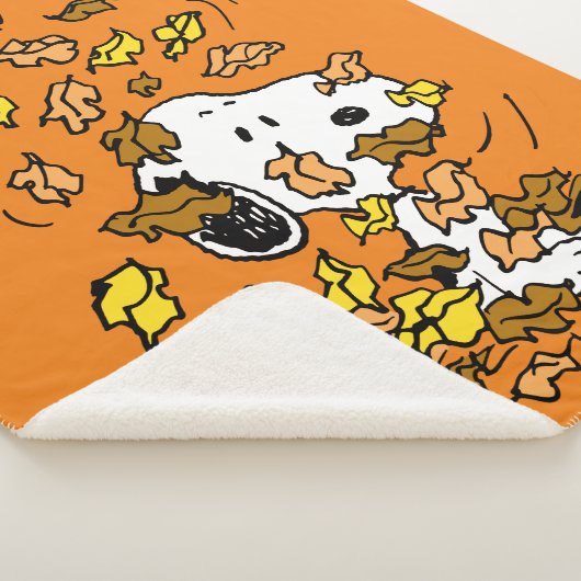 pinda's | Snoopy stapel bladeren Sherpa Deken (3/4)