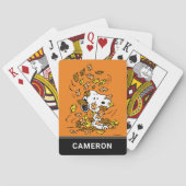 pinda's | Snoopy stapel bladeren speelkaarten (Achterkant)