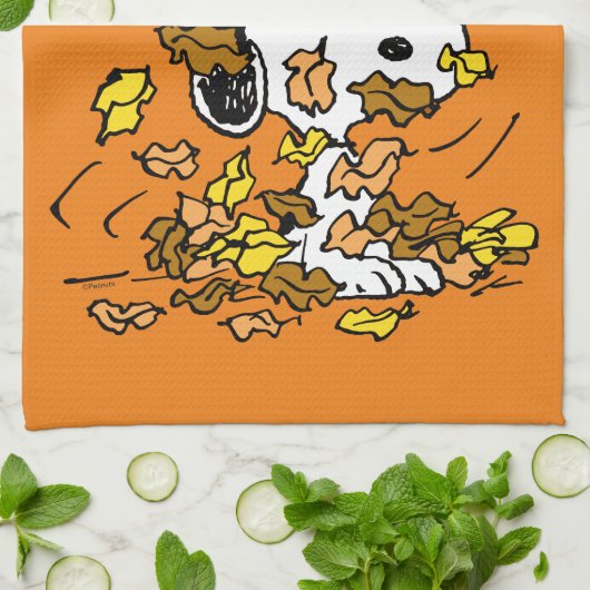 pinda's | Snoopy stapel bladeren Theedoek (Gevouwen)
