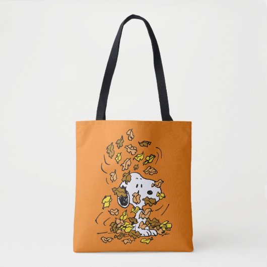 pinda's | Snoopy stapel bladeren Tote Bag (Voorkant)