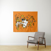 pinda's | Snoopy stapel bladeren Wandkleed (In Situ (horizontaal))