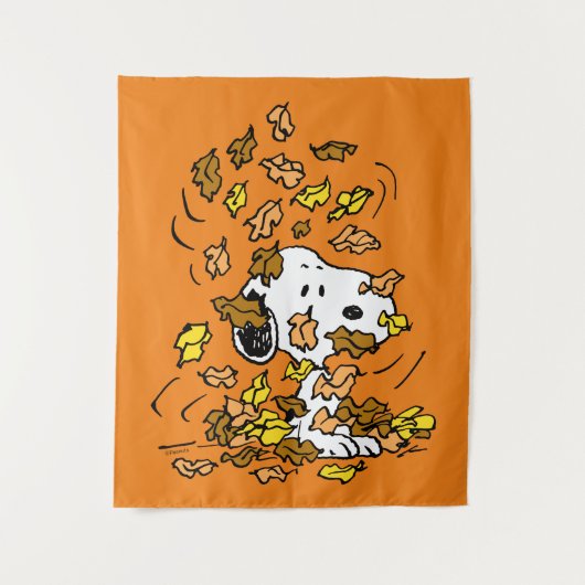 pinda's | Snoopy stapel bladeren Wandkleed (Voorkant)