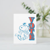 pinda's | Snoopy - Stemming Briefkaart (Staand voorkant)