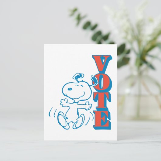 pinda's | Snoopy - Stemming Briefkaart (Staand voorkant)