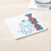 pinda's | Snoopy - Stemming Kartonnen Onderzetters (Schuin)