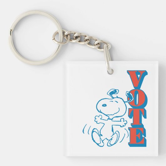 pinda's | Snoopy - Stemming Sleutelhanger (Voorkant)