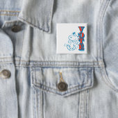 pinda's | Snoopy - Stemming Vierkante Button 5,1 Cm (In situ)