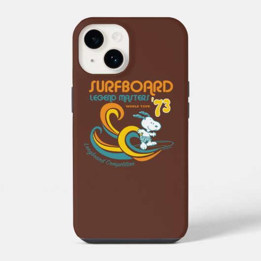 Pinda's | Snoopy Surfboard Longboard Competitie iPhone Hoesje (Achterkant)