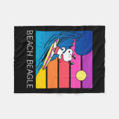 pinda's | Snoopy Surfing Fleece Deken (Voorkant (Horizontaal))