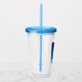 pinda's | Snoopy Surfing | Jouw namen toevoegen Acryl Drinkbeker (Rechts)