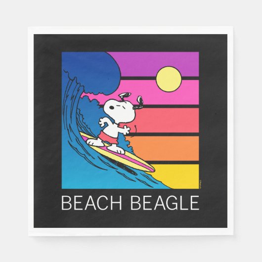 pinda's | Snoopy Surfing Servet (Voorkant)