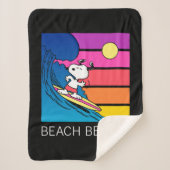 pinda's | Snoopy Surfing Sherpa Deken (Voorkant)
