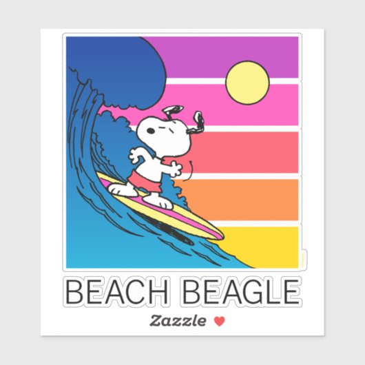 pinda's | Snoopy Surfing Sticker (Vel)